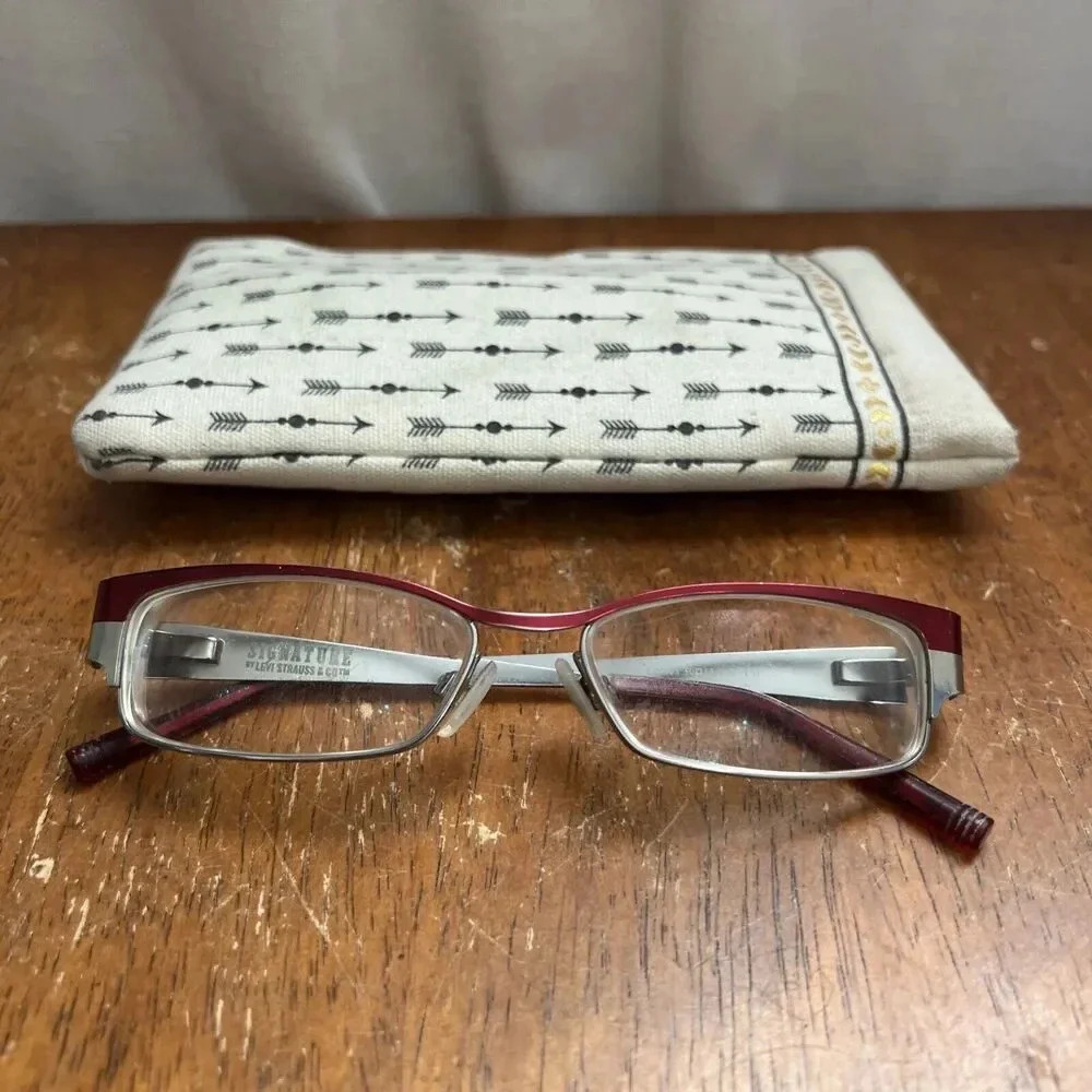 Levi Strauss Eyeglasses‎ Frames LS4003 Red Red Rectangular Full Rim 50-15-135